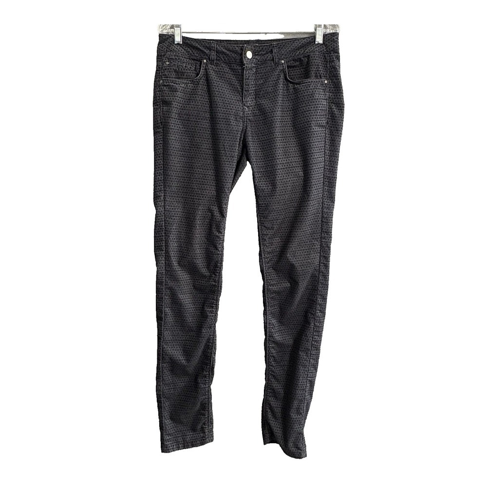 Vtg RICHMOND Women Corduroy Skinny Mid Rise Pants Sz 28 Black Gothic 38-5